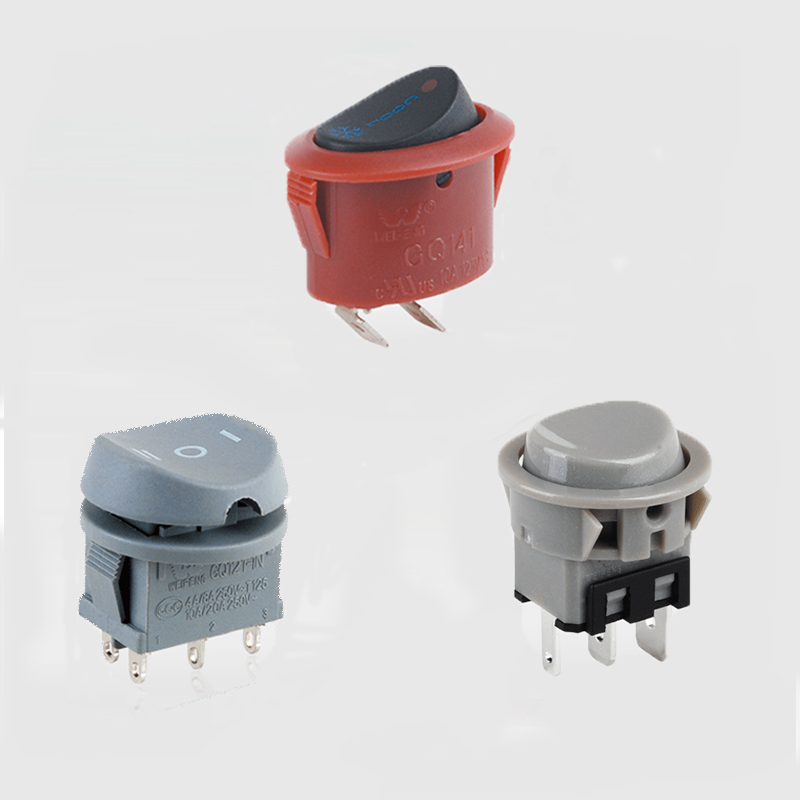 Yandır/Söndürmə Dəyirmi Rokçu Düymə 2pin/3pin