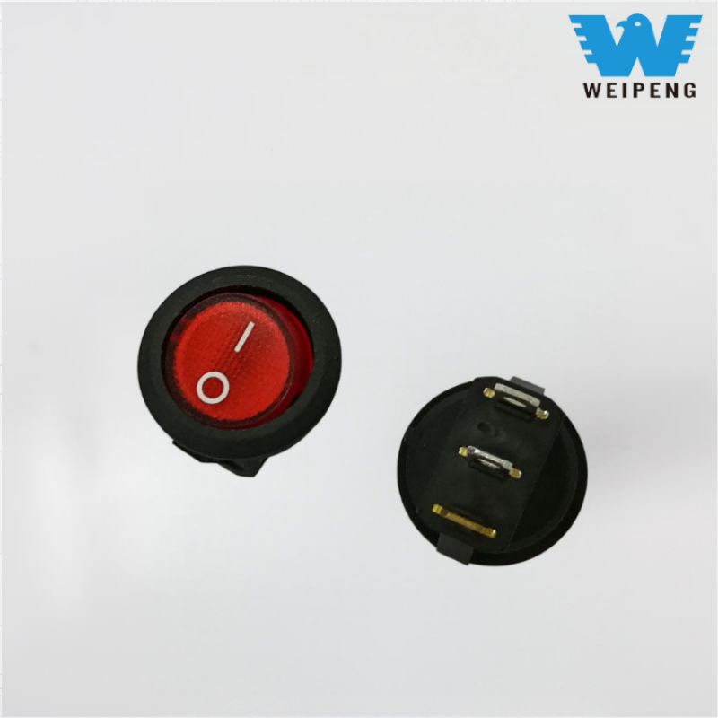 4-pin 2 mövqeyi qırmızı yaşıl və mavi işıqlandırılmış güc açarı