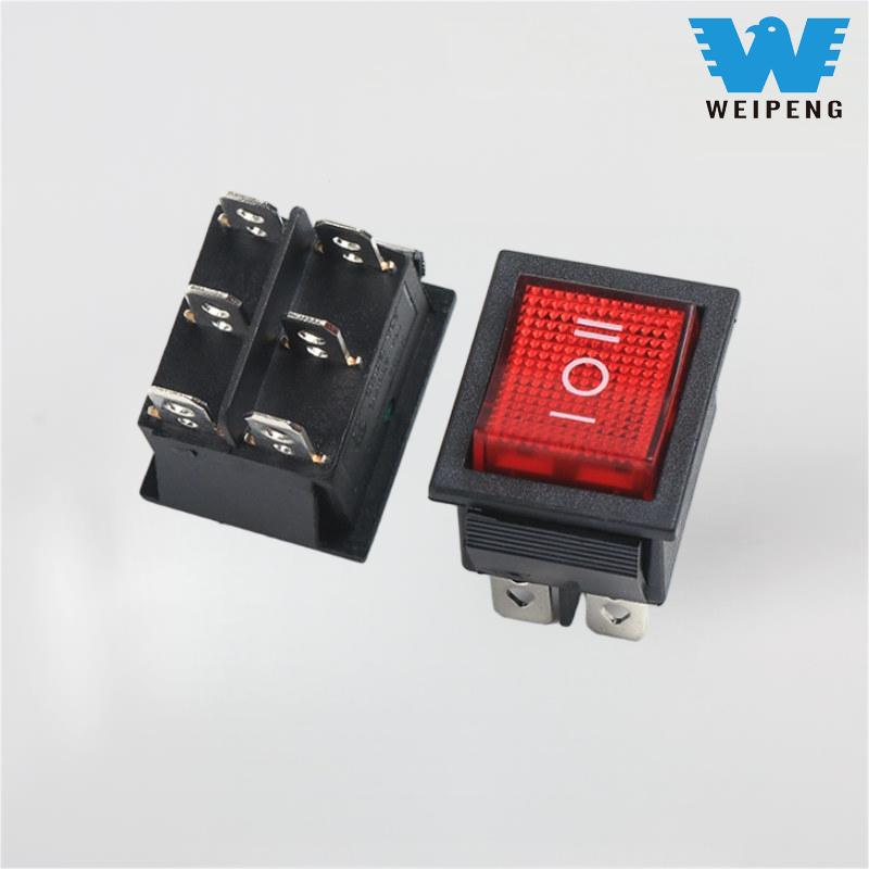 Kcd4 Su Dispenseri 3-Mövqe 6-Pin 16A Yüksək Cərəyan Roker Açar